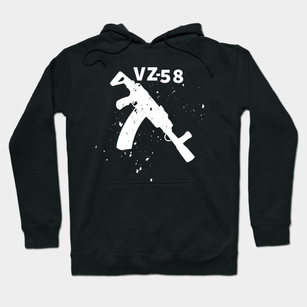 White Assault rifle VZ-58 Hoodie by YujiVI